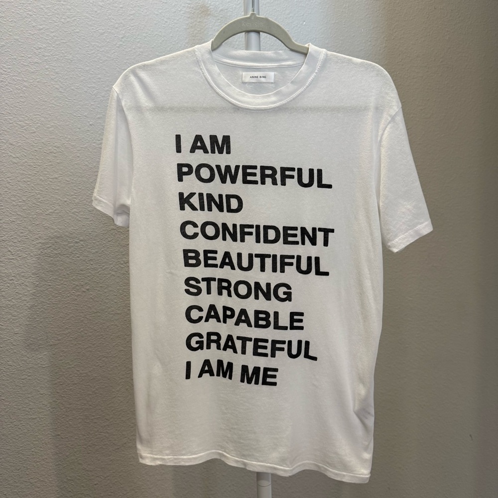 Anine Bing “I AM” Affirmation Tee
